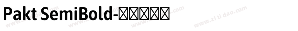 Pakt SemiBold字体转换